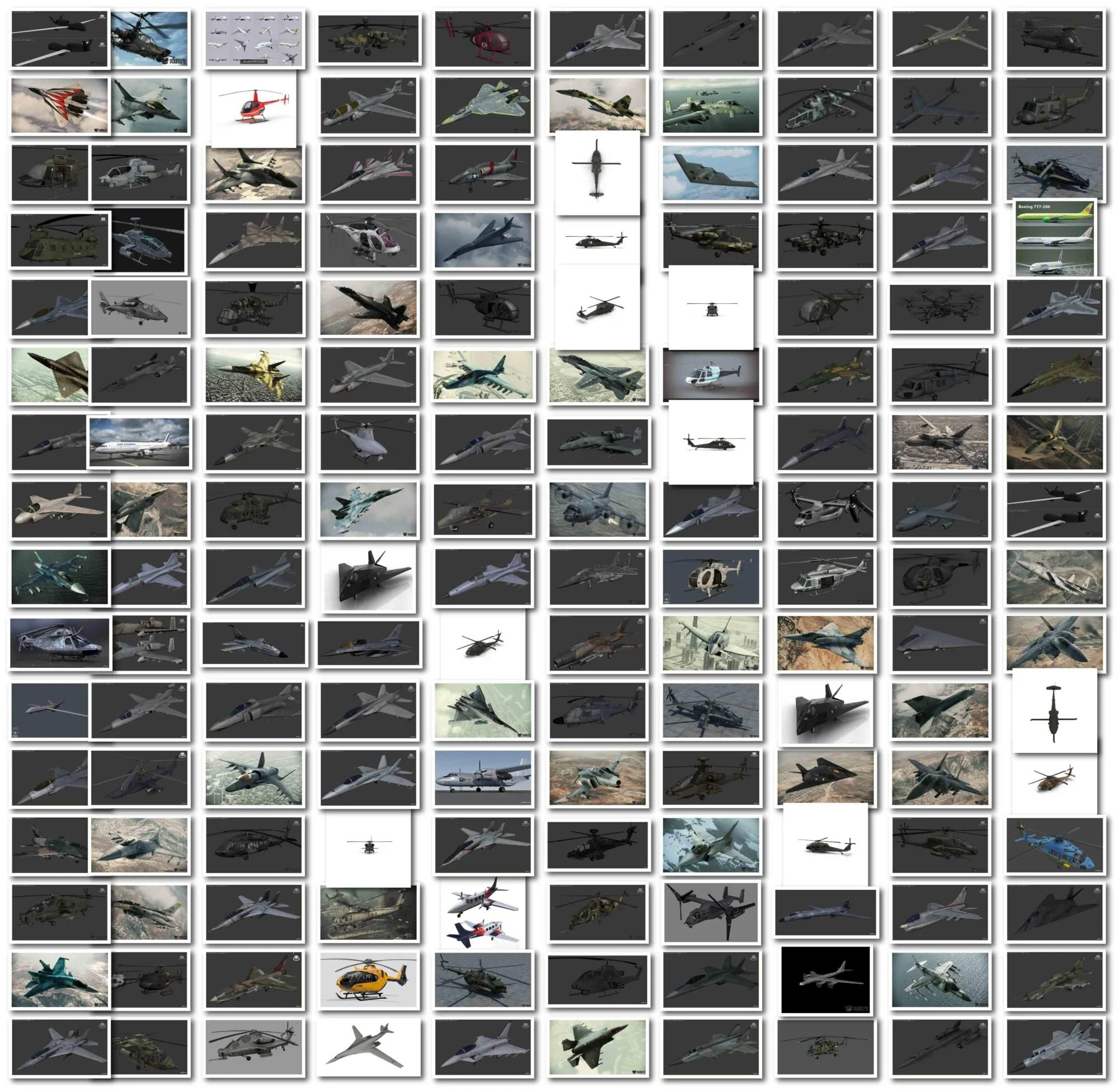 大型客机战斗机直升飞机模型包 Planes 3D Models (Max/FBX/OBJ格式)