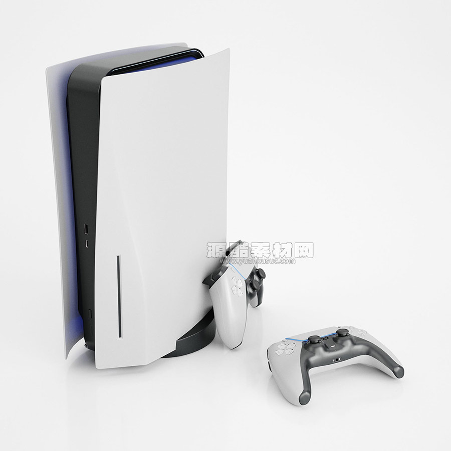 3D模型-PS5游戏机模型游戏手柄模型下载