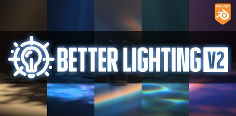 Blender插件-超强环境灯光投影照明插件 Better Lighting V2 – Light Presets And Gobos Library