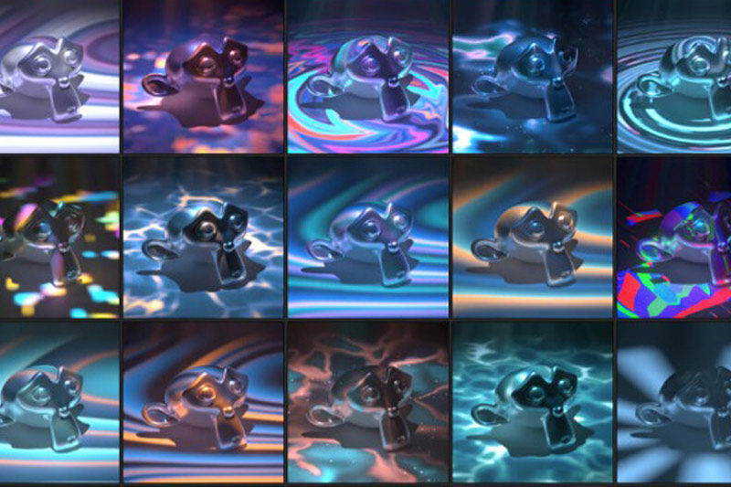 Blender插件-超强环境灯光投影照明插件 Better Lighting V2 – Light Presets And Gobos Library