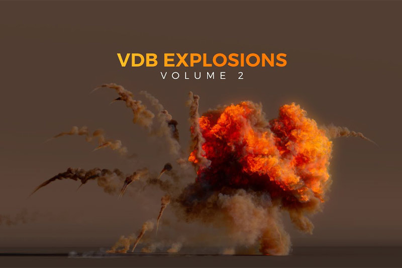50个逼真的爆炸VDB动画 爆炸包第 2 卷：动画