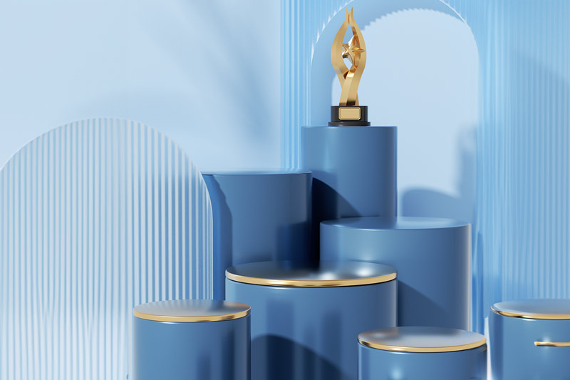 C4D工程-奖杯颁奖电商展台场景渲染工程电商场景C4D模型
