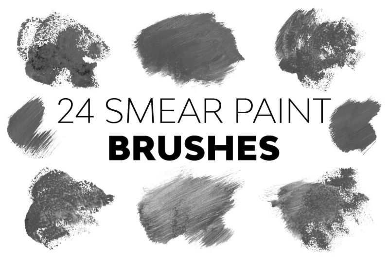 涂抹油漆PS笔刷素材 (ABR)