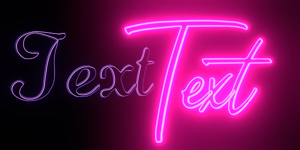 Blender插件-霓虹灯文字效果插件 Neon Text Addon v1.1