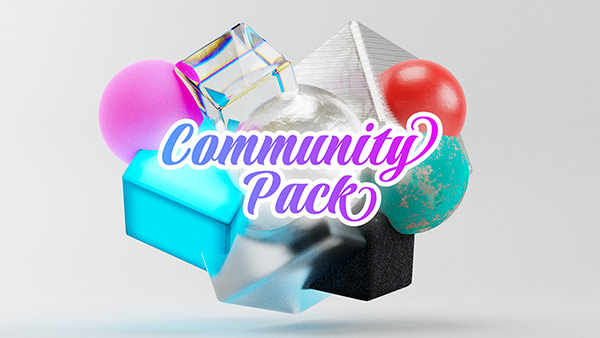 Blender预设-30组常用材质资产预设 Community Material Pack