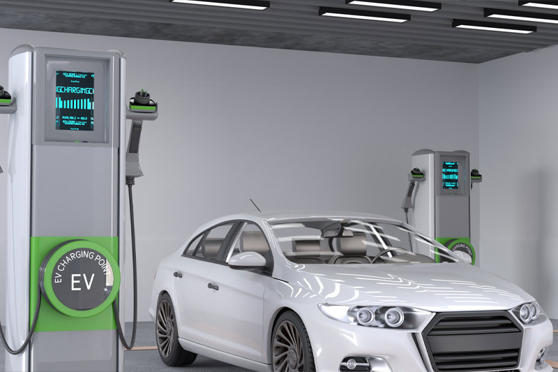 C4D工程-新能源汽车充电站场景渲染工程充电桩汽车模型