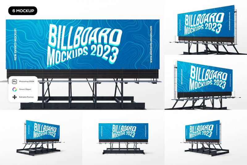 景观广告牌PSD样机素材 landscape-billboard-mockup