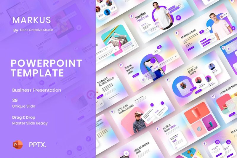 商业项目PPT模版素材 markus-business-powerpoint-template