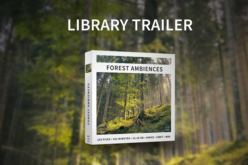 音效素材-133个纯净的自然森林环境音效素材 Just Sound Effects Forest Ambiences