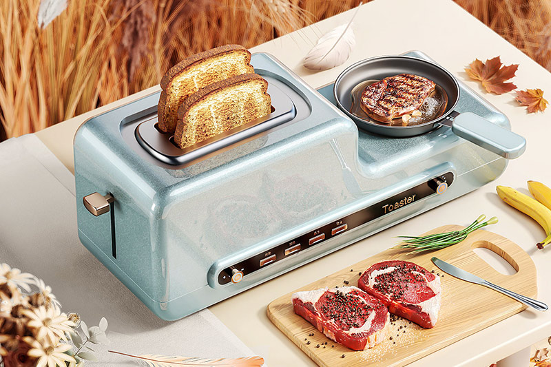 C4D工程-面包机使用场景渲染工程面包机模型C4D模型