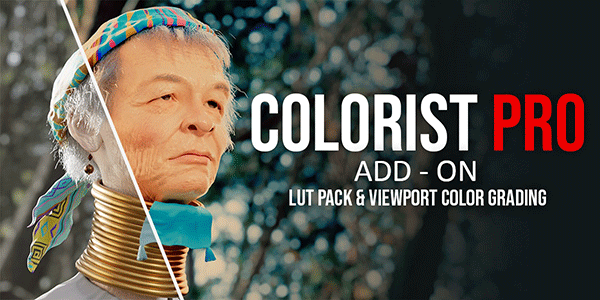 Blender插件-LUTs色彩分级调色插件 Colorist Pro – Luts & Viewport Color Grading v1.1.2
