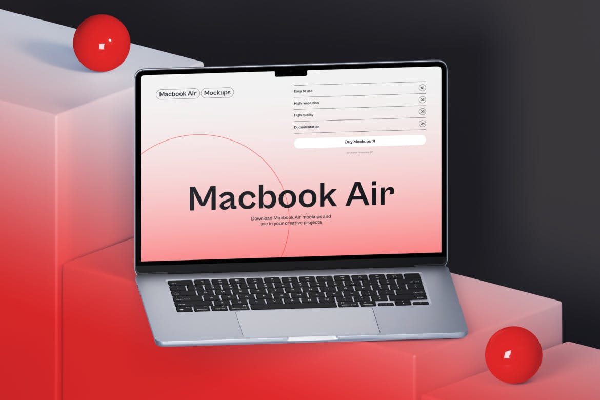 Macbook Air 样机素材第 2 部分 (PSD,PNG)