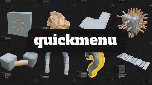 Blender插件-常用功能菜单可视化工具 Quick Menu v3.0.8