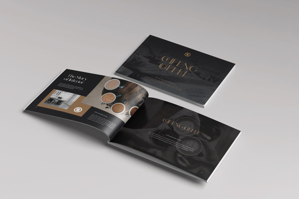 咖啡店画册设计模版 (AI,EPS,PSD)