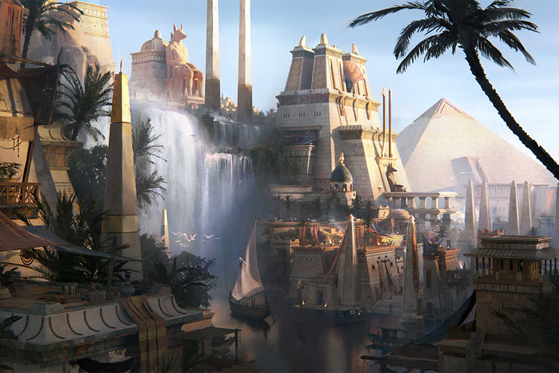 古埃及建筑帝国金字塔等建筑3D模型 kitbash3d age of egypt