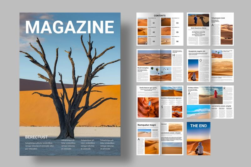 简单多图杂志设计素材 (INDD) simple-magazine