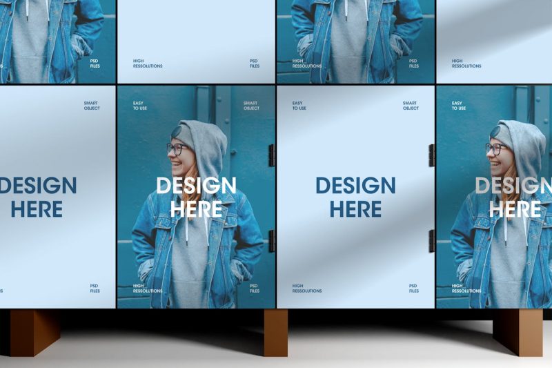 海报样机素材 (PSD,JPG) poster-mockup