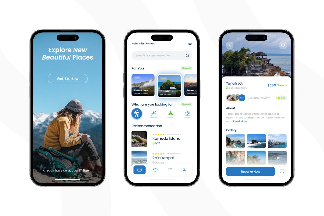 旅行社移动应用 App UI Kit (FIG)
