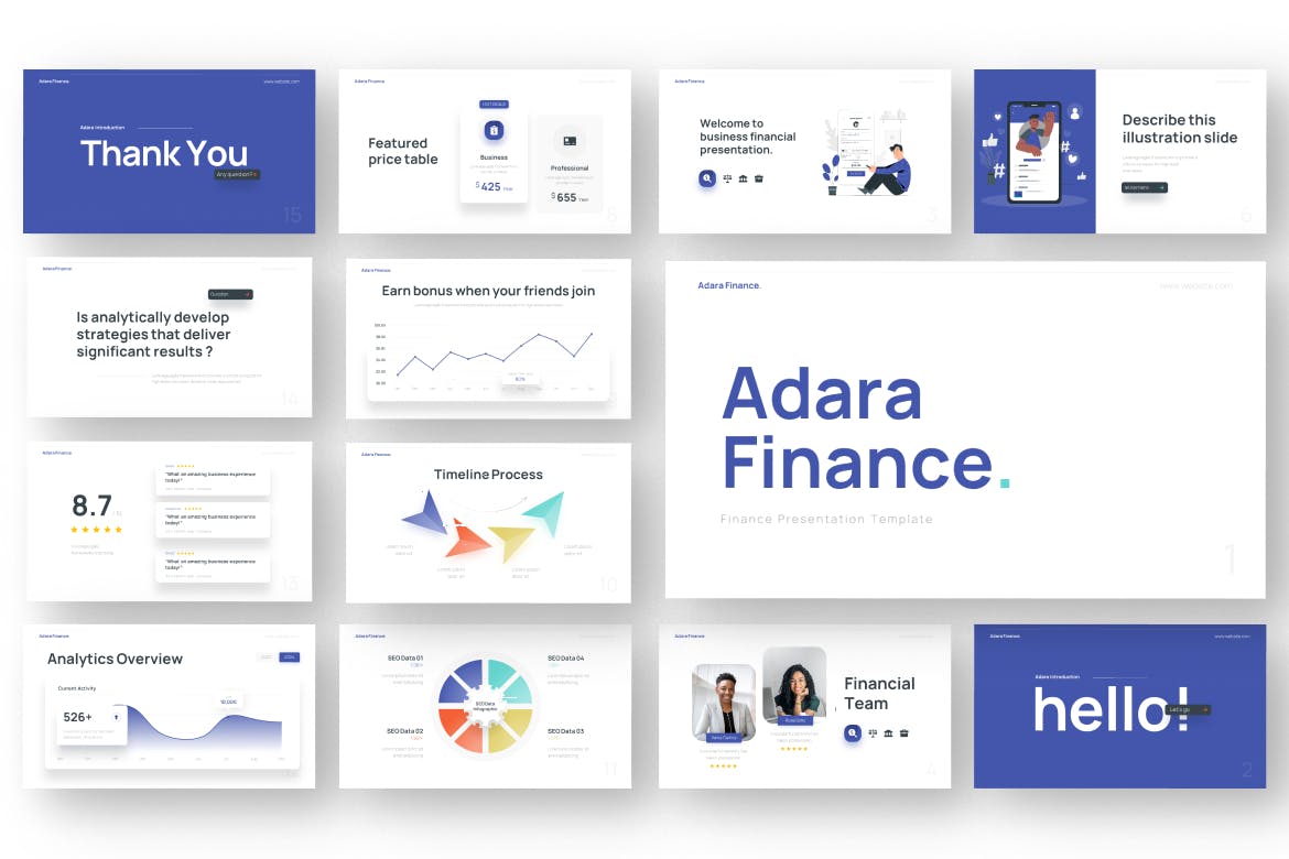 财务报告 PPT模版 (PPTX) adara-finance-financial-powerpoint-template