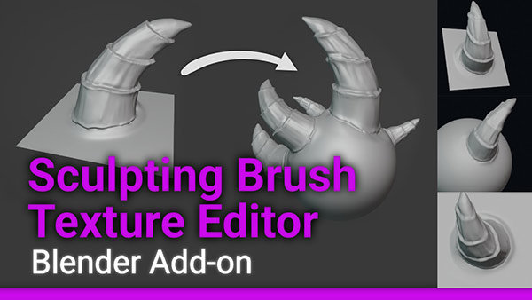 Blender插件-笔刷绘制雕刻工具 Sculpting Brush Texture Editor v1.1.3