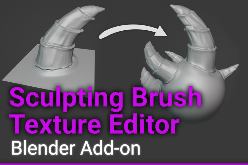 Blender插件-笔刷绘制雕刻工具 Sculpting Brush Texture Editor v1.1.3