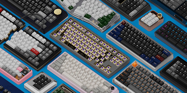 Blender预设-电脑键盘模型预设渲染工具包 Keyboard Render Kit 2