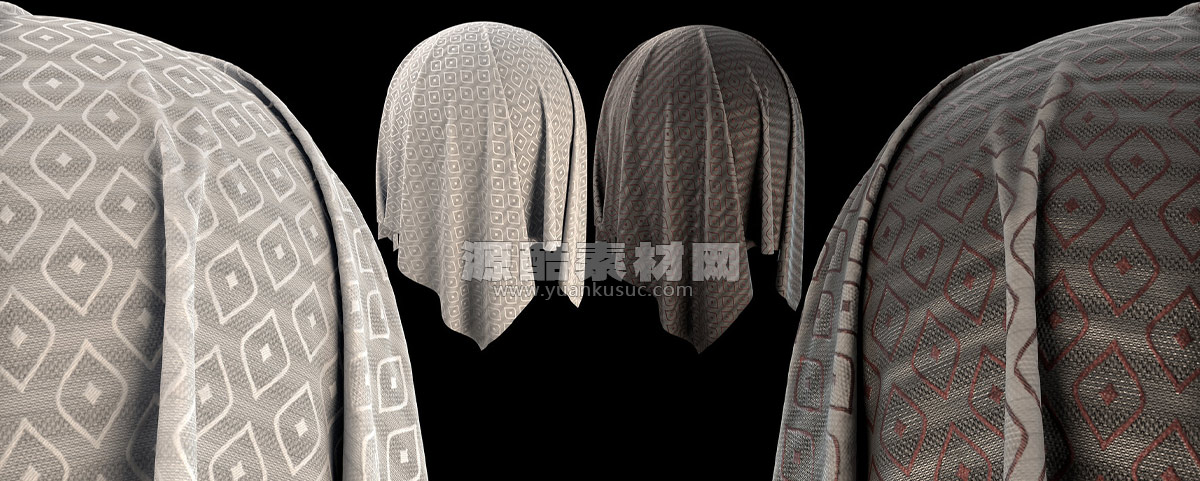 50款4K PBR布料织物贴图布料纹理+26 个无缝 Alpha 图案