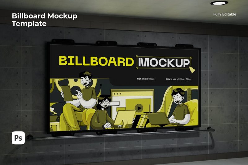 广告牌设计样机素材 (PSD) billboard-mockup