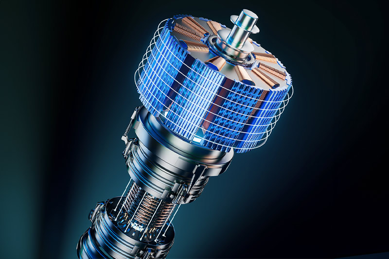 C4D工程-电机转子拆解展示渲染工程电机内部C4D模型