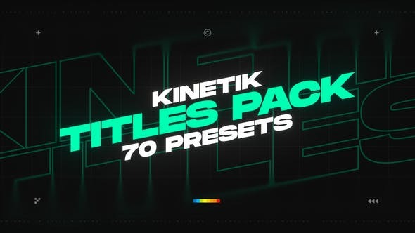 AE模板-70种动感时尚创意动态文字标题预设 Kinetic Titles