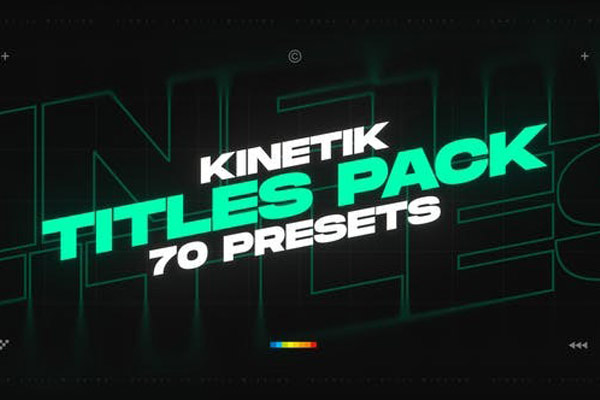 AE模板-70种动感时尚创意动态文字标题预设 Kinetic Titles