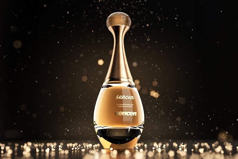 C4D工程-香水护肤品瓶子场景渲染工程香水瓶子C4D模型下载