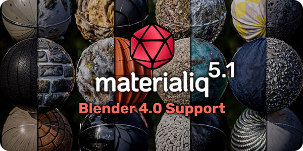 Blender插件-370多种真实木材墙壁材质预设 Materialiq Library v5.1.0