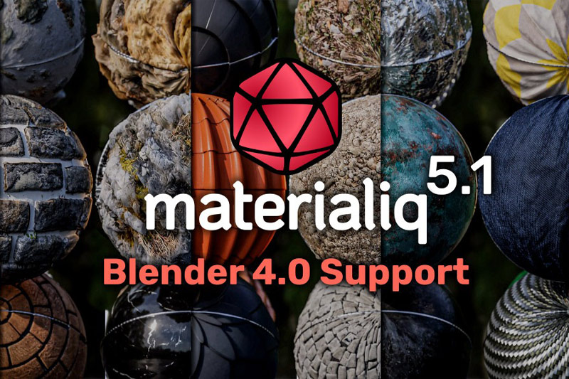 Blender插件-370多种真实木材墙壁材质预设 Materialiq Library v5.1.0