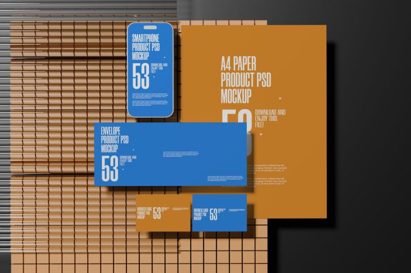 文具设计样机素材 (PSD,JPG,PDF) stationery-mockup