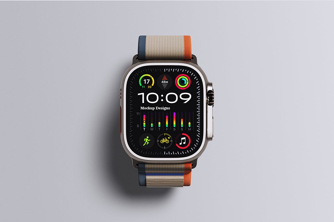 Apple Watch Ultra 苹果智能手表样机素材 (PSD,PDF)