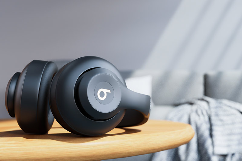 C4D工程-头戴式无线蓝牙耳机场景渲染工程蓝牙耳机C4D模型