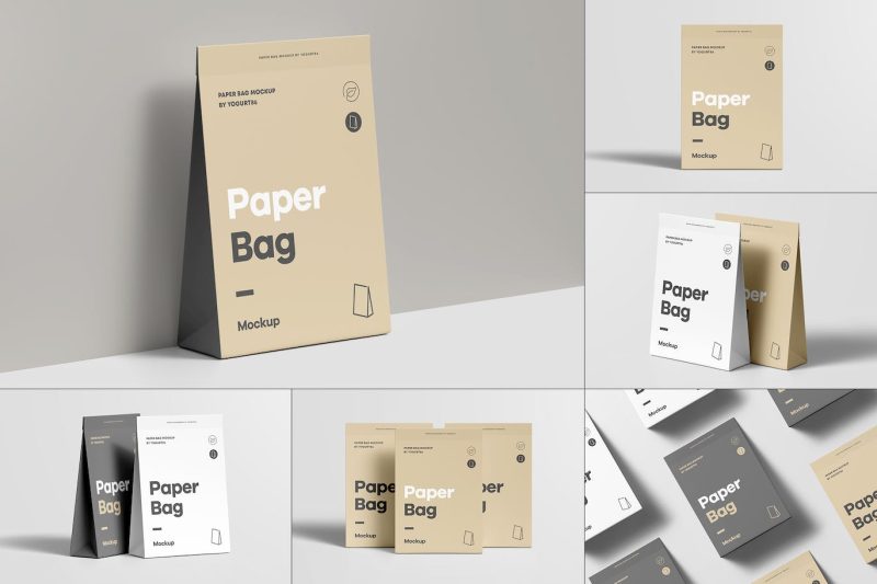 纸袋设计样机素材 (PSD,PDF) paper-bag-mock-up