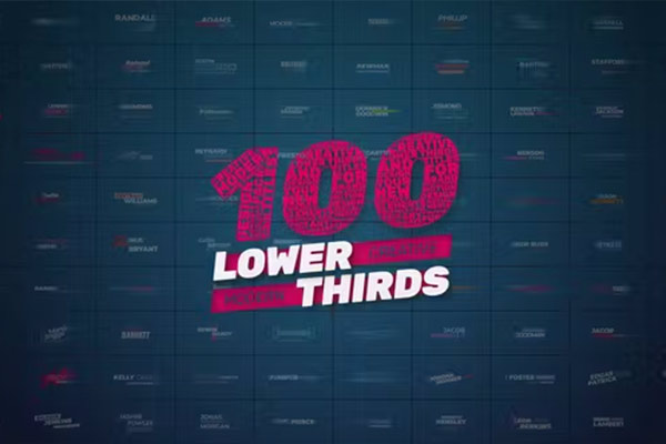 AE/PR模板-101种现代时尚创意文字标题字幕条动画 Lower Thirds Pack