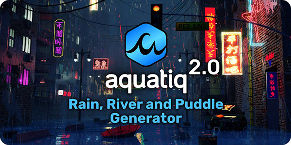 Blender插件-三维水流喷泉大海瀑布特效预设 Water Library Aquatiq v2.0.0