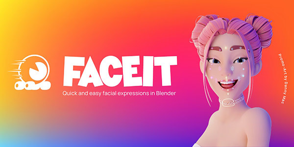 Blender插件-人像面部表情动作捕捉自动绑定工具 Faceit v2.3.43