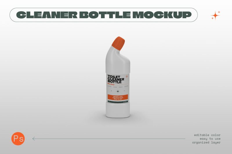 洁厕灵-厕所清洁瓶样机素材 (PSD) toilet-cleaner-bottle-mockup