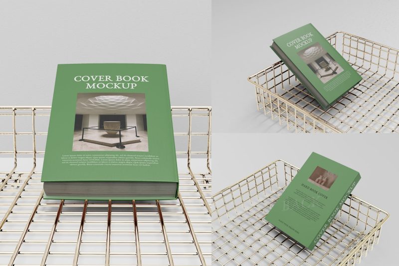 书籍封面设计样机素材 (PSD) book-cover-mockup