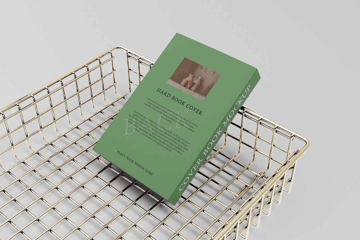 书籍封面设计样机素材 (PSD)