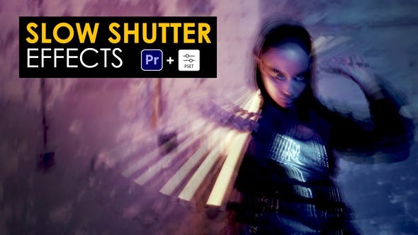 PR模板-炫酷视频抽帧慢快门拖影特效预设 Slow Shutter Effects