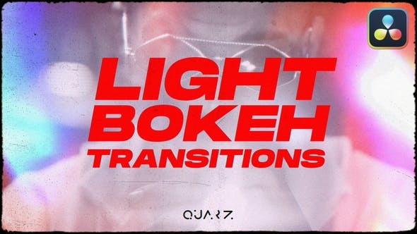 达芬奇模板-镜头散焦光效闪烁视频转场预设 Light Bokeh Transitions for Davinci Resolve