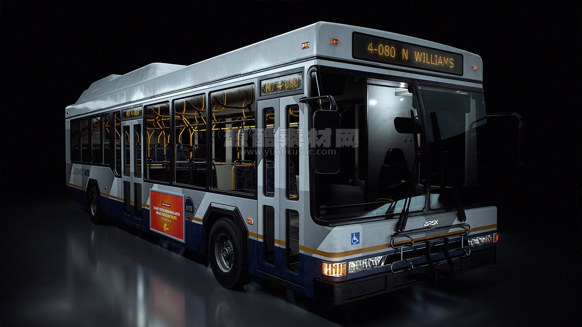 公交出租车警车卡车校车汽车模型3D模型 KitBash3D – City Cars: Municipal