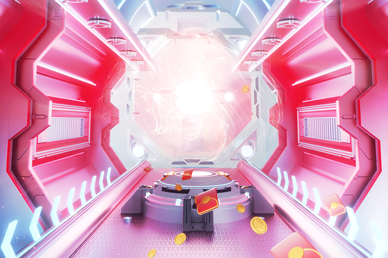 C4D工程-618机械风隧道电商展台场景渲染工程电商展台C4D模型