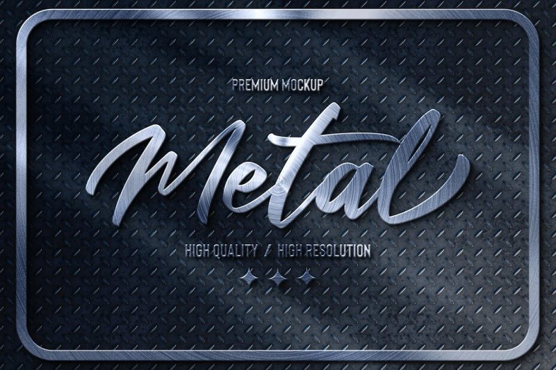 金属标志logo样机素材 (PSD,JPG) metal-logo-mockup