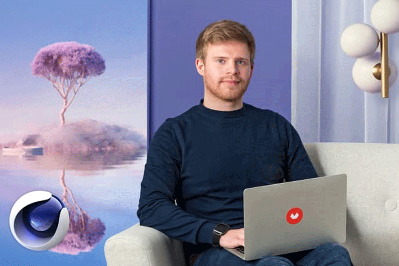 C4D教程-超现实三维场景插画制作课程 3D Illustration Surreal Spaces with Cinema 4D